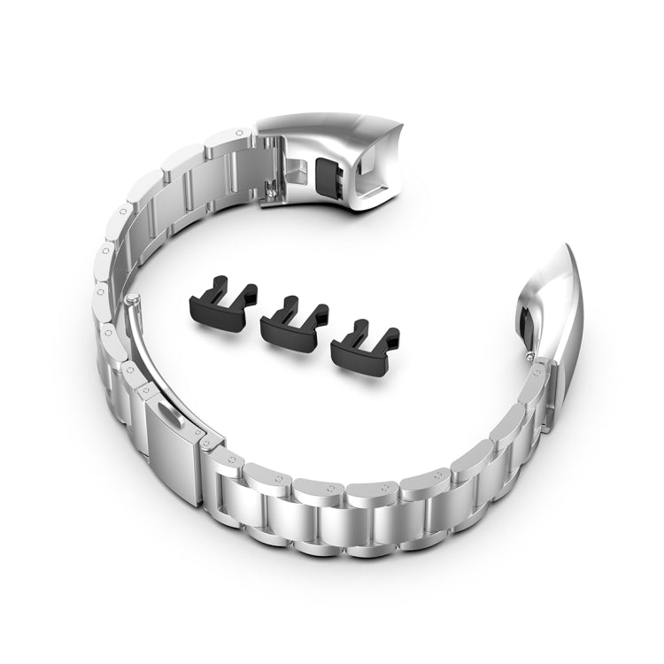 For Huawei Honor Band 4 (CRS-B19) / Honor Band 5 (CRS-B19S) Three Beads Steel Wrist Strap Watchband(Silver) by bashfashion