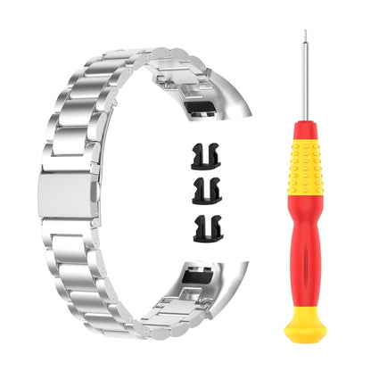 For Huawei Honor Band 4 (CRS-B19) / Honor Band 5 (CRS-B19S) Three Beads Steel Wrist Strap Watchband(Silver) by bashfashion