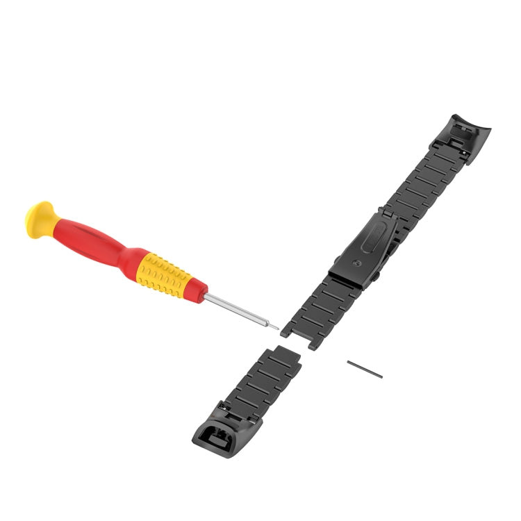 For Huawei Honor Band 4 (CRS-B19) / Honor Band 5 (CRS-B19S) Three Beads Steel Wrist Strap Watchband(Silver) by bashfashion