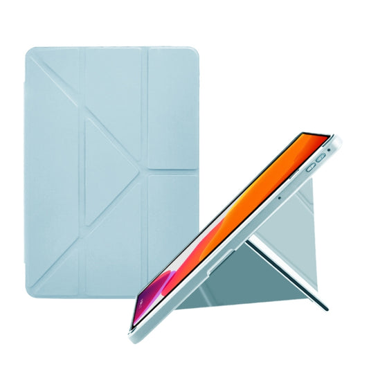 For Samsung Galaxy Tab A7 10.4 2020 Acrylic 2 in 1 Y-fold Smart Leather Tablet Case(Ice White) by bashfashion