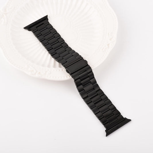 Strains Metal Watch Band For Apple Watch Series 8&7 41mm / SE 2&6&SE&5&4 40mm / 3&2&1 38mm(Black) by bashfashion