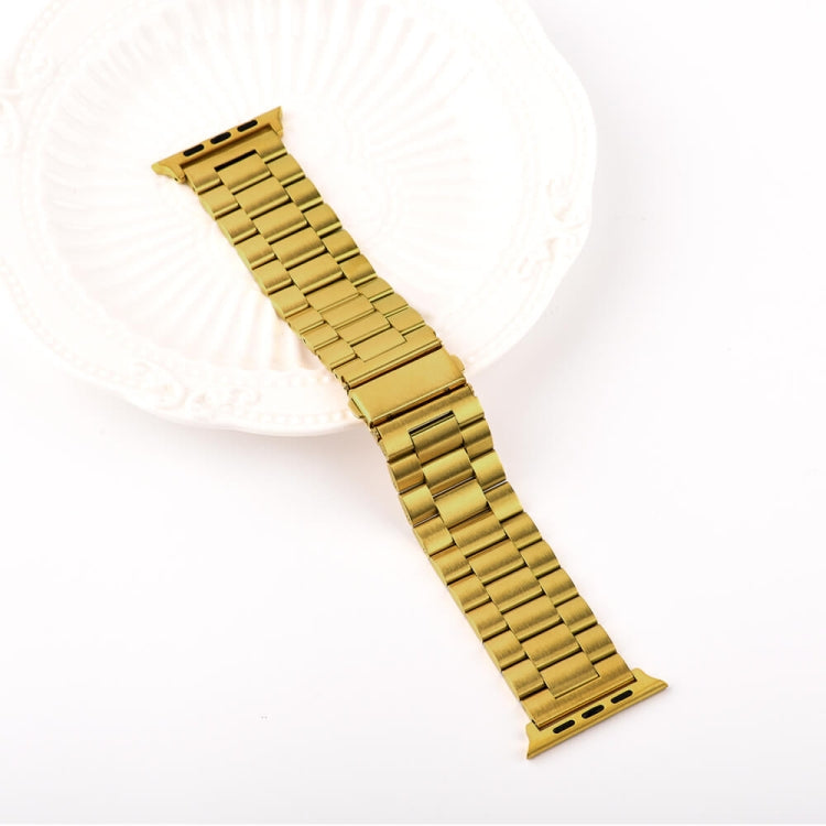 Strains Metal Watch Band For Apple Watch Series 8&7 41mm / SE 2&6&SE&5&4 40mm / 3&2&1 38mm(Gold) by bashfashion
