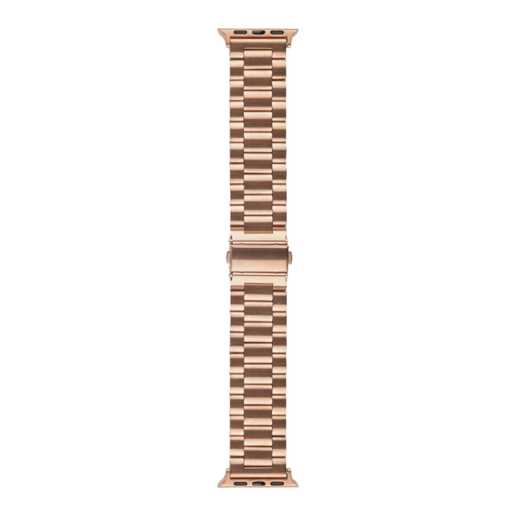 Strains Metal Watch Band For Apple Watch Series 8&7 41mm / SE 2&6&SE&5&4 40mm / 3&2&1 38mm(Rose Gold) by bashfashion