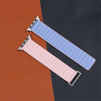 TPU Magnetic Watch Band For Apple Watch Series 9&8&7 41mm / SE 3&SE 2&6&SE&5&4 40mm / 3&2&1 38mm(Pink+ Sierra Blue) by bashfashion