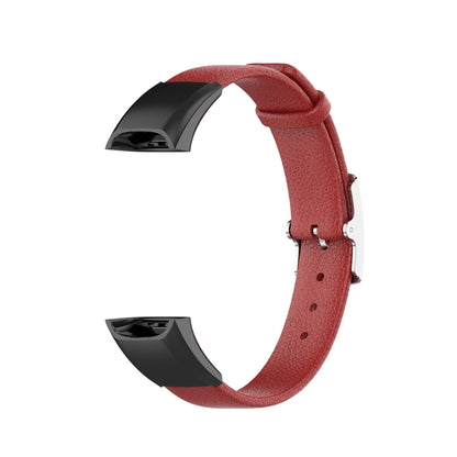 For Huawei Band 4 (ADS-B29) / Honor Band 5i (CRS-B19S) Genuine Leather Wrist Strap Watchband(Red) by bashfashion