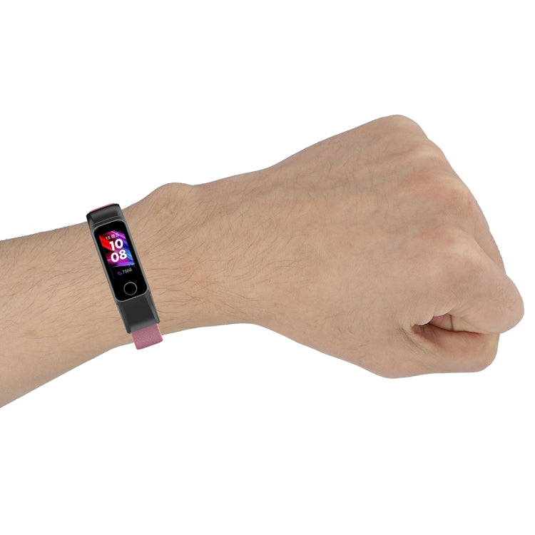 For Huawei Band 4 (ADS-B29) / Honor Band 5i (CRS-B19S) Genuine Leather Wrist Strap Watchband(Red) by bashfashion