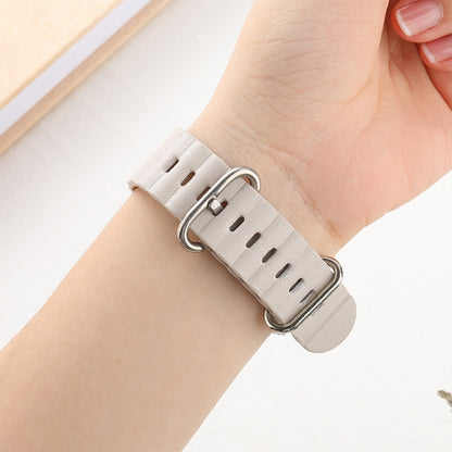 Ocean Style Leather Watch Strap For Apple Watch Series 8&7 41mm / SE 2&6&SE&5&4 40mm / 3&2&1 38mm(Midnight) by bashfashion