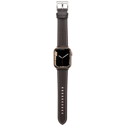 Fluted Leather Strap For Apple Watch Series 8&7 41mm / SE 2&6&SE&5&4 40mm / 3&2&1 38mm(Coffee) by bashfashion