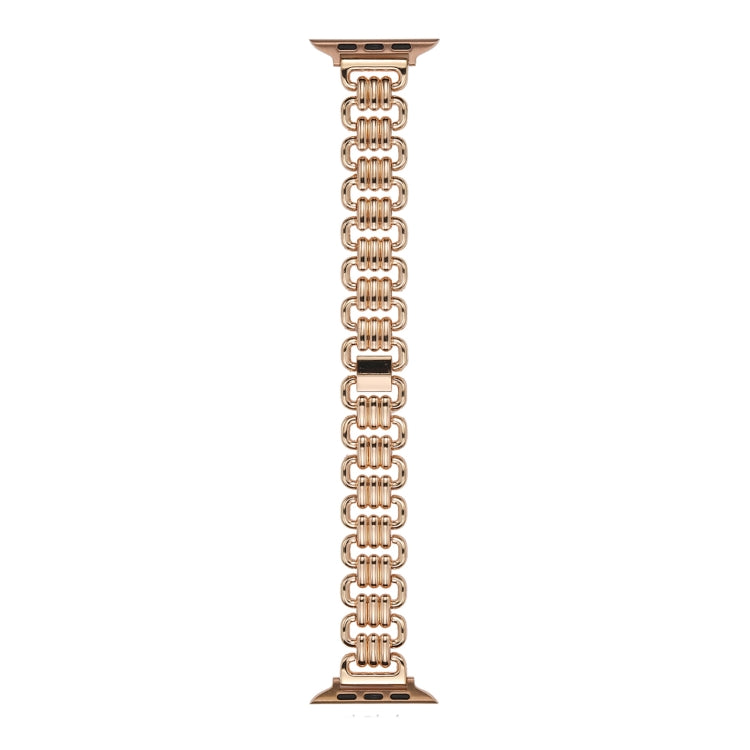 U-chain Metal Watch Band For Apple Watch Series 9&8&7 41mm / SE 3&SE 2&6&SE&5&4 40mm / 3&2&1 38mm(Rose Gold) by bashfashion