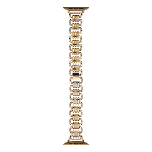 U-chain Metal Watch Band For Apple Watch Series 9&8&7 41mm / SE 3&SE 2&6&SE&5&4 40mm / 3&2&1 38mm(Gold) by bashfashion