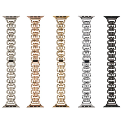 U-chain Metal Watch Band For Apple Watch Series 9&8&7 41mm / SE 3&SE 2&6&SE&5&4 40mm / 3&2&1 38mm(Rose Gold) by bashfashion