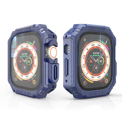 For Apple Watch Ultra 3 / 2 / 1 49mm TPU + PC Carbon Fiber Shockproof Case(Blue) by bashfashion