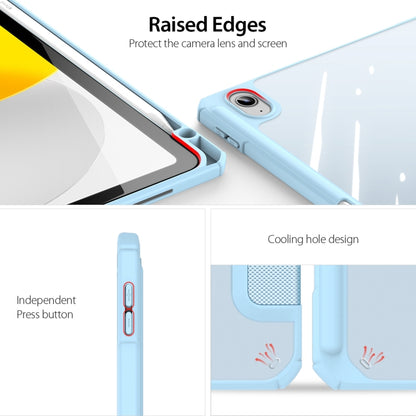 For iPad 2025 / 2022 DUX DUCIS TOBY Series Antiskid Leather Smart Tablet Case(Blue) by DUX DUCIS