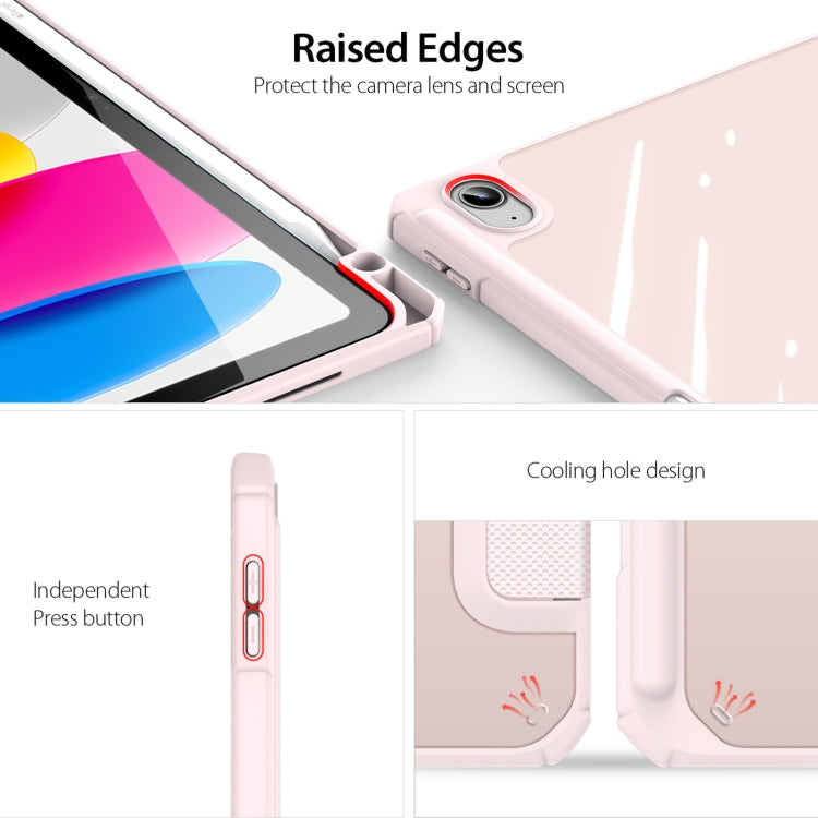 For iPad 2025 / 2022 DUX DUCIS TOBY Series Antiskid Leather Smart Tablet Case(Pink) by DUX DUCIS