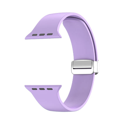 Folding Buckle Silicone Watch Band For Apple Watch Ultra 49mm(Light Purple) by bashfashion