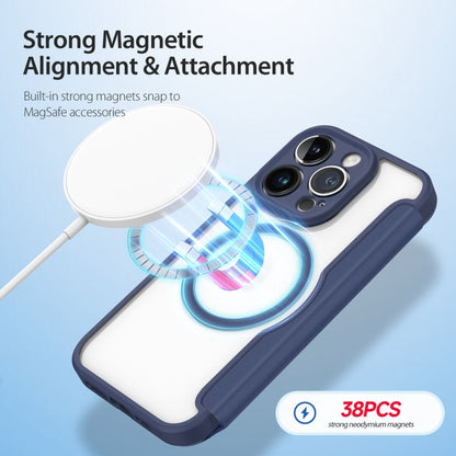 For iPhone 14 Pro Max DUX DUCIS Skin X Pro Series Magsafe PC + TPU Phone Leather Case (Blue) by DUX DUCIS