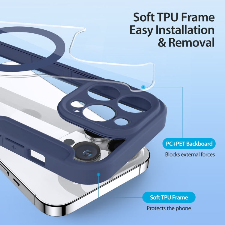 For iPhone 14 Pro Max DUX DUCIS Skin X Pro Series Magsafe PC + TPU Phone Leather Case (Blue) by DUX DUCIS