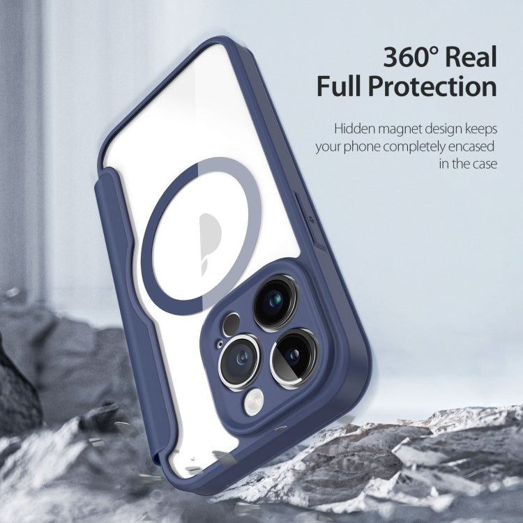 For iPhone 14 Pro Max DUX DUCIS Skin X Pro Series Magsafe PC + TPU Phone Leather Case (Blue) by DUX DUCIS