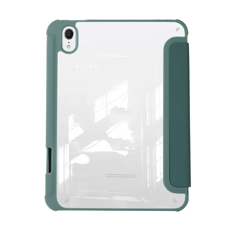 For iPad 2025 / 2022 Acrylic 3-folding Leather Tablet Case(Dark Green) by bashfashion