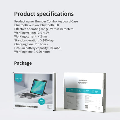 For iPad Pro 12.9 2020 / 2021 Nillkin Bumper Combo Keyboard Case by NILLKIN