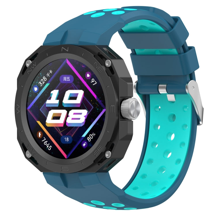 For Huawei Watch GT Cyber Two-color Silicone Watch Band (Blue) by bashfashion