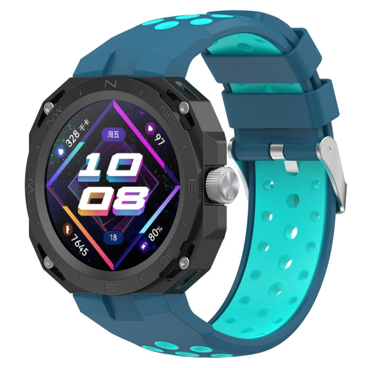 For Huawei Watch GT Cyber Two-color Silicone Watch Band (Blue) by bashfashion