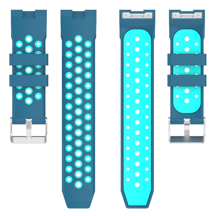 For Huawei Watch GT Cyber Two-color Silicone Watch Band (Blue) by bashfashion