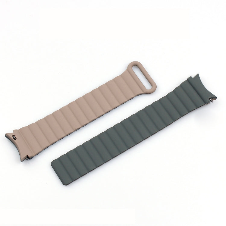 For Samsung Galaxy Watch5 40mm / 44mm Silicone Magnetic Watch Band(Pink Beige) by bashfashion