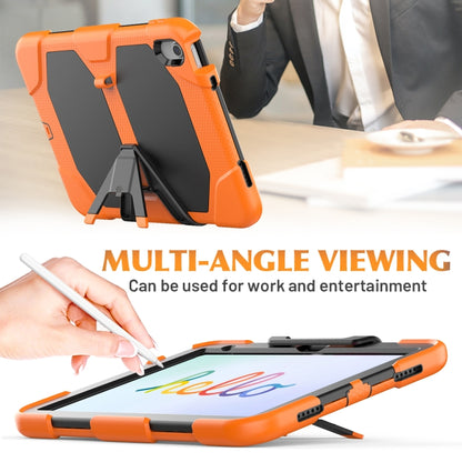For iPad 2025 / 2022 Rugged Silicone Hard PC Tablet Case with Holder(Orange) by bashfashion