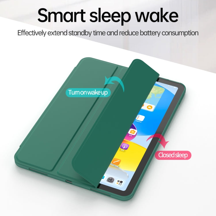 For iPad 2025 / 2022 3-fold TPU Leather Smart Tablet Case(Black) by bashfashion