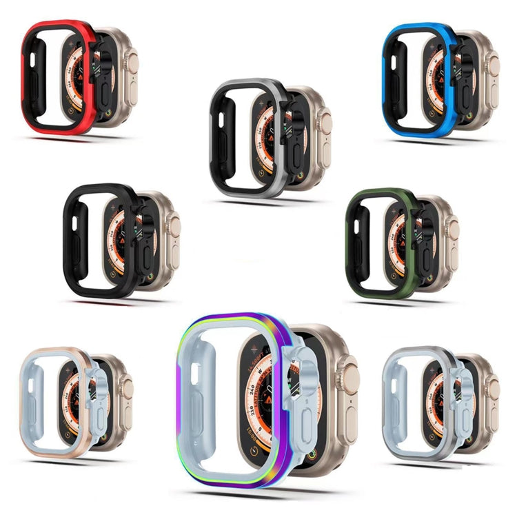For Apple Watch Series 9 / 8 / 7 45mm Aluminum Alloy + TPU 2 in 1 Protective Case(Blue) by bashfashion