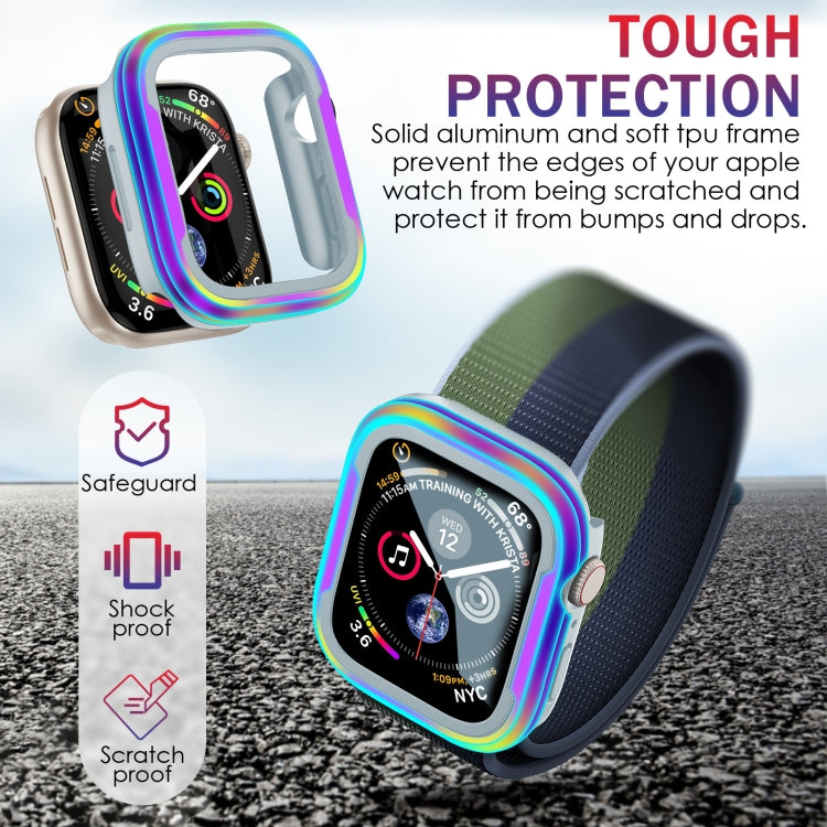 For Apple Watch Series 9 / 8 / 7 45mm Aluminum Alloy + TPU 2 in 1 Protective Case(Black) by bashfashion