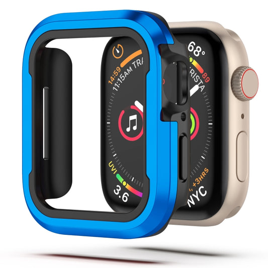 For Apple Watch Series 9 / 8 / 7 41mm Aluminum Alloy + TPU 2 in 1 Protective Case(Blue) by bashfashion