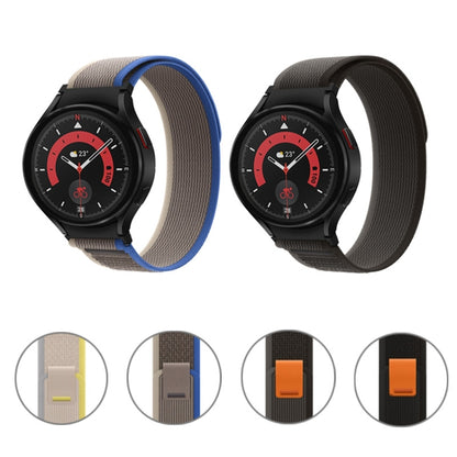 For Samsung Galaxy Watch 5 Pro / Watch4 Classic Loop Nylon Watch Band(Black Grey) by bashfashion