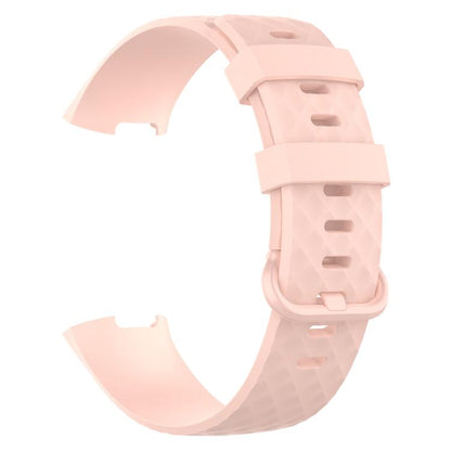 xDfind 18mm Silver Color Buckle TPU Wrist Strap Watch Band for Fitbit Charge 4 / Charge 4 SE / Charge 3 / Charge 3 SE, Size: S(Light Pink) by xDfind