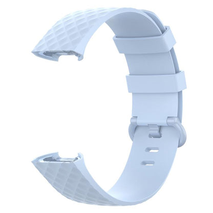 xDfind 18mm Silver Color Buckle TPU Wrist Strap Watch Band for Fitbit Charge 4 / Charge 4 SE / Charge 3 / Charge 3 SE, Size: S(Light Blue) by xDfind