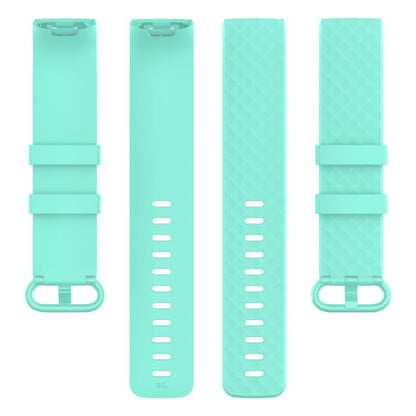 xDfind 18mm Silver Color Buckle TPU Wrist Strap Watch Band for Fitbit Charge 4 / Charge 4 SE / Charge 3 / Charge 3 SE, Size: S(Green) by xDfind