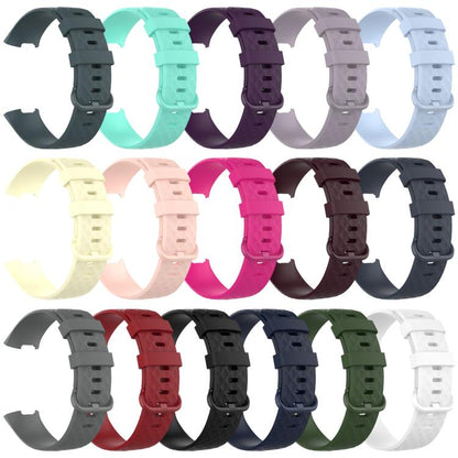 xDfind 18mm Silver Color Buckle TPU Wrist Strap Watch Band for Fitbit Charge 4 / Charge 4 SE / Charge 3 / Charge 3 SE, Size: S(Dark Purple) by xDfind