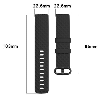 xDfind 18mm Silver Color Buckle TPU Wrist Strap Watch Band for Fitbit Charge 4 / Charge 4 SE / Charge 3 / Charge 3 SE, Size: S(Light Pink) by xDfind