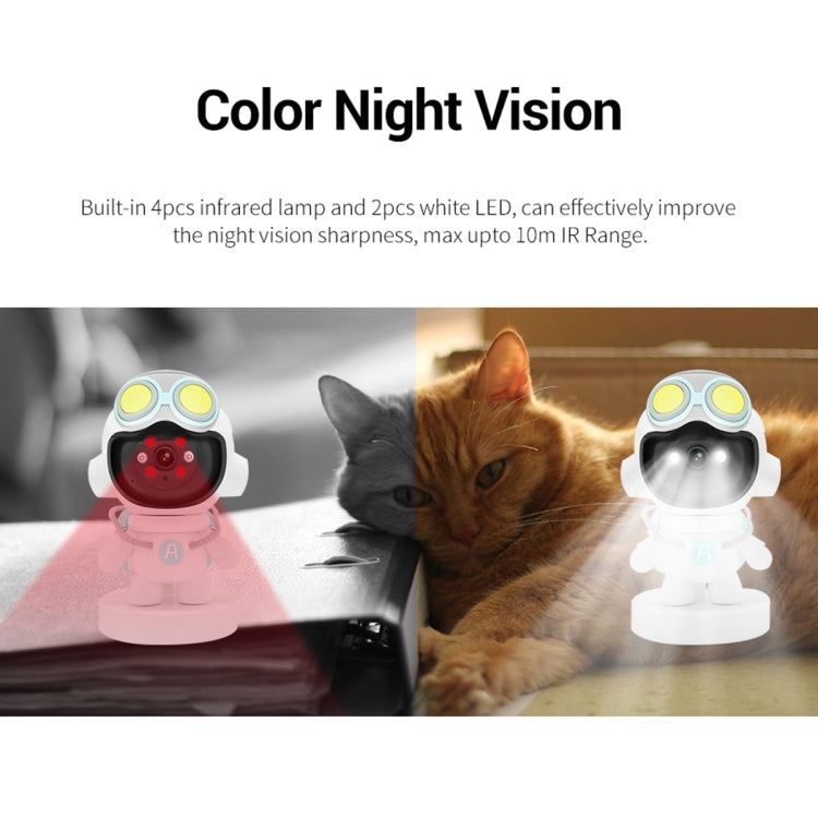 ESCAM PT211 Motion Detection & Tracking 2MP Sound Alarm Cloud Storage Two-way Audio Night Vision WiFi Camera, Plug Type:US Plug by ESCAM