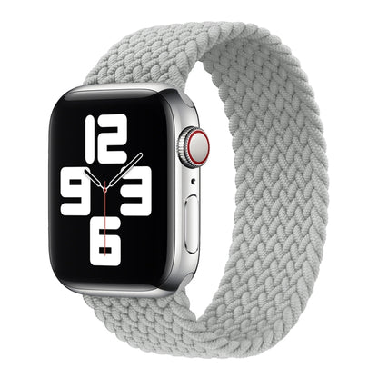 Nylon Single-turn Braided Watch Band For Apple Watch Ultra 49mm / Series 8&7 45mm / SE 2&6&SE&5&4 44mm / 3&2&1 42mm, Length:135mm(Pearl White) by bashfashion