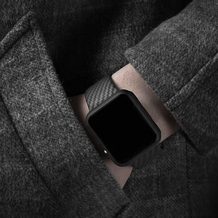 Carbon Fiber Silicone Strap For Apple Watch Ultra 49mm&Watch Ultra 2 49mm / Series 9&8&7 45mm / SE 3&SE 2&6&SE&5&4 44mm / 3&2&1 42mm by bashfashion