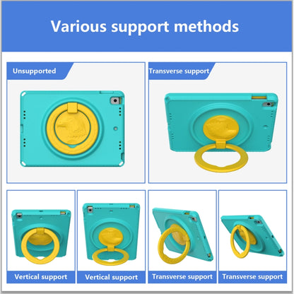 For iPad 5 / 7 / 6 / 8 / 9 EVA + PC Shockproof Tablet Case with Waterproof Frame(Glacier Green) by bashfashion