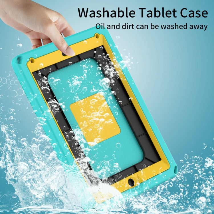 For iPad 5 / 7 / 6 / 8 / 9 EVA + PC Shockproof Tablet Case with Waterproof Frame(Glacier Green) by bashfashion