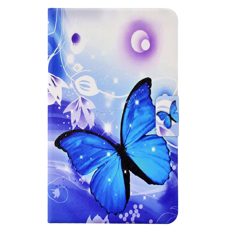 For Samsung Galaxy Tab A7 Lite Electric Pressed TPU Leather Tablet Case(Blue Butterfly) by bashfashion