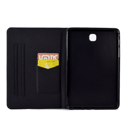 For Samsung Galaxy Tab A 8.0 T350 Electric Pressed TPU Smart Leather Tablet Case(Blue Butterfly) by bashfashion