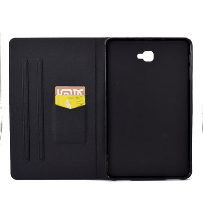 For Samsung Galaxy Tab A 10.1 T580 Electric Pressed TPU Smart Leather Tablet Case(Blue Butterfly) by bashfashion