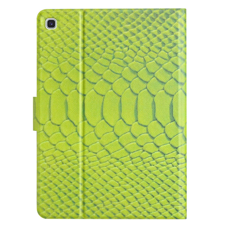 For Samsung Galaxy Tab A7 Lite Solid Color Crocodile Texture Leather Smart Tablet Case(Green) by bashfashion