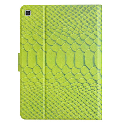 For Samsung Galaxy Tab A7 Lite Solid Color Crocodile Texture Leather Smart Tablet Case(Green) by bashfashion