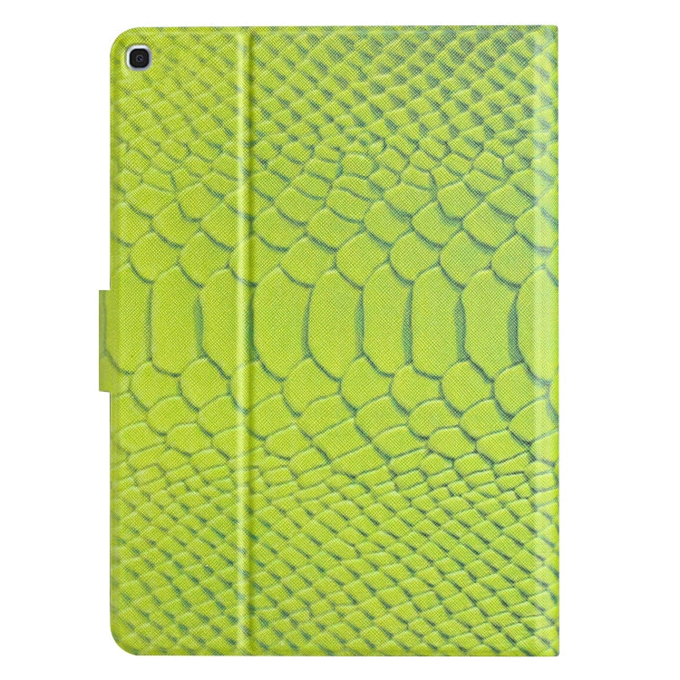 For Samsung Galaxy Tab A 10.1 2019 T510 Solid Color Crocodile Texture Leather Tablet Case(Green) by bashfashion